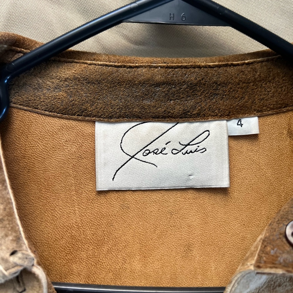 José Luis Vintage Suede Leather Jacket – Size 4 – Hand-Stitched Details – - Picture 6 of 6